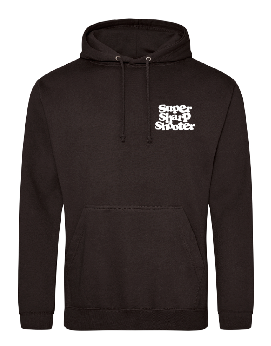 Super Sharp Shooter Hoodie (new style) Black hoodie/white logo