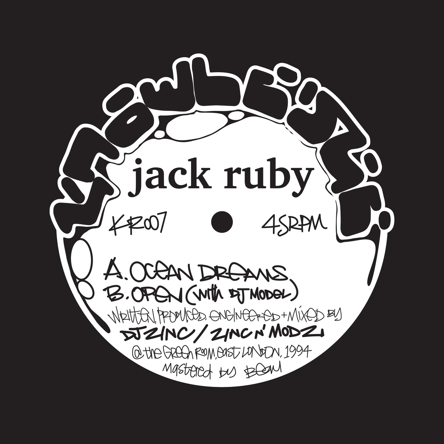 Jack Ruby (AKA DJ Zinc) Ocean Dreams/Open (KR007)
