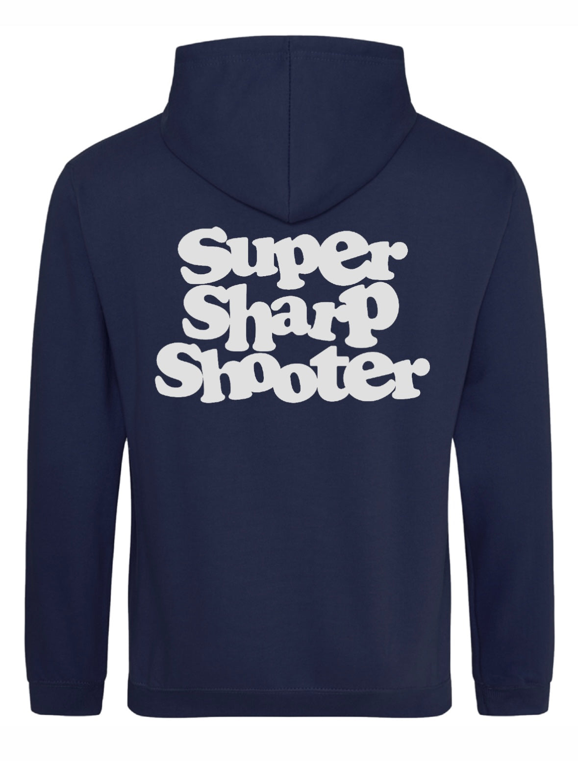 Super Sharp Shooter Hoodie (new style) Navy blue/grey logo