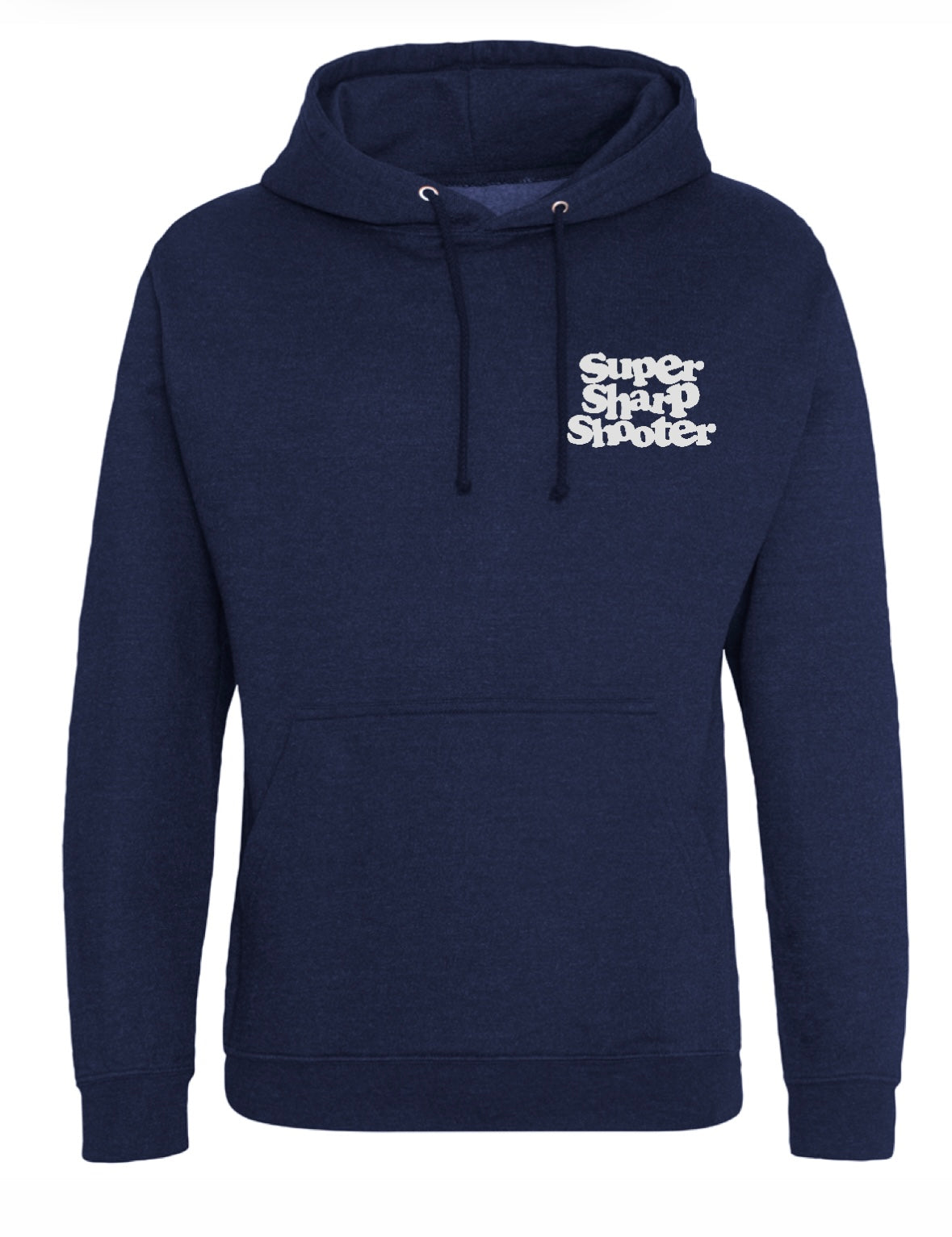 Super Sharp Shooter Hoodie (new style) Navy blue/grey logo