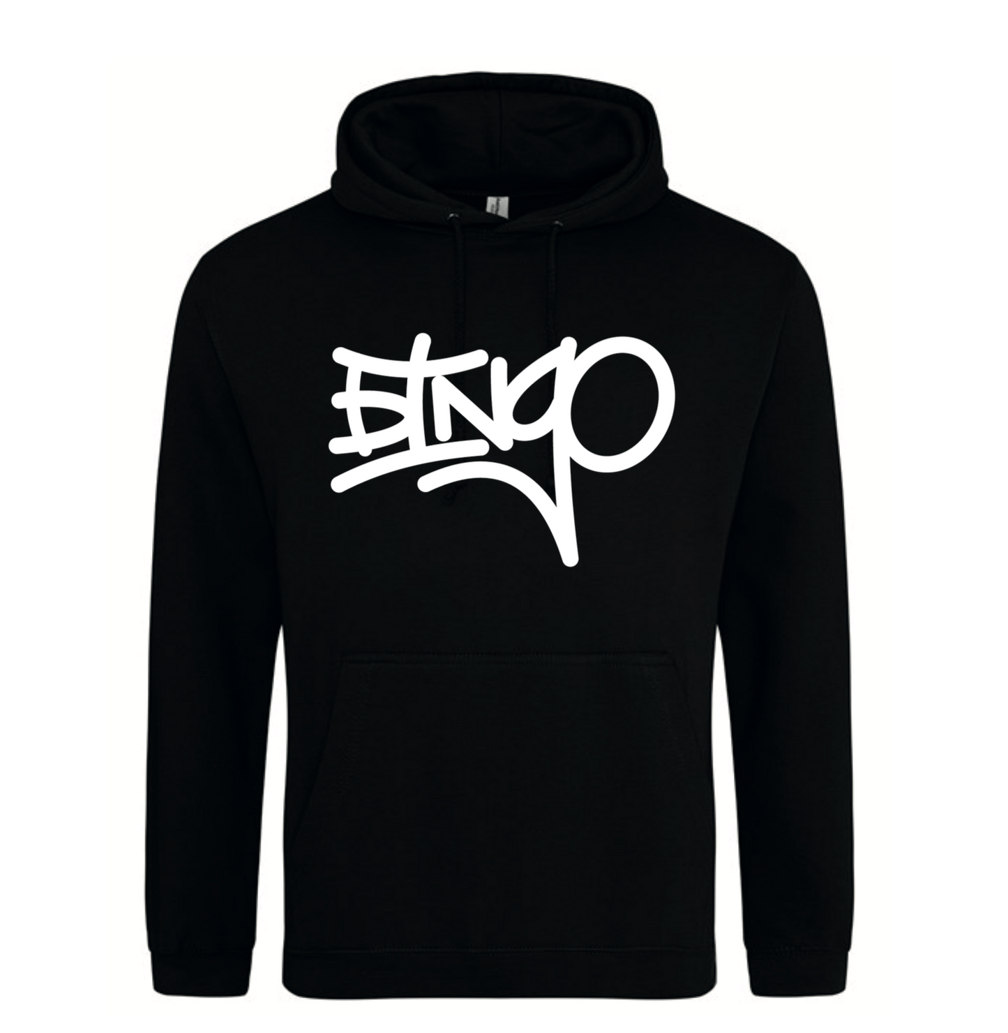 Bingo Tag Hoodie Black hoodie/white tag